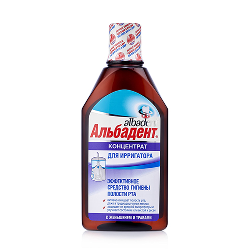 Концентрат для ирригатора «Альбадент®» с женьшенем и лечебными травами ...