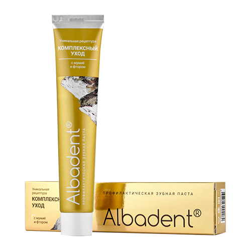 Зубная паста «Альбадент® Комплексный уход» с мумиё и фтором, 95 г